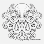 Adult-Friendly Psychedelic Octopus Coloring Pages 1