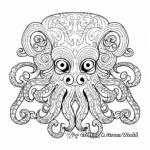 Adult-Friendly Psychedelic Octopus Coloring Pages 4