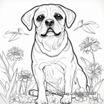 Adult-Level Pug Portrait Coloring Pages 4