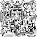 Advanced Abstract Coloring Pages for Adults 3