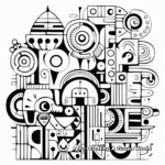 Advanced Abstract Coloring Pages for Adults 4