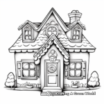 Advanced Artist Gingerbread House Coloring Pages 2