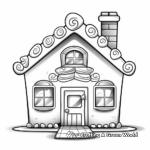 Advanced Artist Gingerbread House Coloring Pages 4