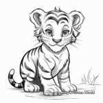 Advanced Level Agile Tiger Coloring Pages 4
