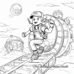 Adventure in 2023: Time Travel Scene Coloring Pages 2