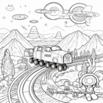 Adventure in 2023: Time Travel Scene Coloring Pages 3