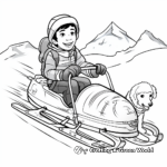 Adventure in Snow: Sled Dog Journey Coloring Pages 2