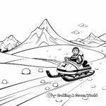 Adventure in Snow: Sled Dog Journey Coloring Pages 4