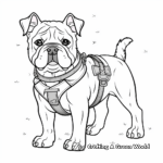 Adventure-Ready Unicorn Bulldog Coloring Pages 2