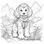Adventure Ready: Cockapoo in Nature Coloring Pages 4