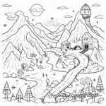 Adventure-Themed Doodle Journey Coloring Pages 1