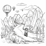 Adventure-Themed Doodle Journey Coloring Pages 2
