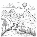Adventure-Themed Doodle Journey Coloring Pages 4