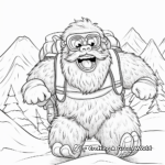 Adventure with Yeti: Explorer Coloring Pages 1