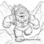 Adventure with Yeti: Explorer Coloring Pages 3