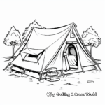 Adventurous Camping Tent Coloring Pages 4