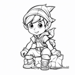 Adventurous Elf on the Shelf Coloring Pages 1