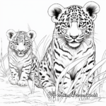 Adventurous Jungle Animal Coloring Pages: Tigers and Leopards 4
