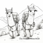 Adventurous Llamacorn Explorers Coloring Pages 3