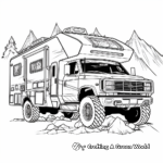 Adventurous Off-Road Camper Coloring Pages 1