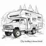 Adventurous Off-Road Camper Coloring Pages 2