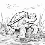 Adventurous Turtle Journey Coloring Pages 1