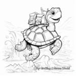 Adventurous Turtle Journey Coloring Pages 3
