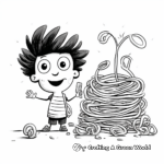 Adventurous Zucchini Noodles Coloring Pages 2