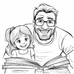 Affectionate Father-Daughter Coloring Pages 2