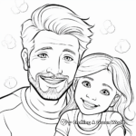 Affectionate Father-Daughter Coloring Pages 4