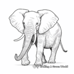 African Elephant Coloring Sheets 4