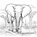 African Forest Elephant Coloring Pages for Artists 3