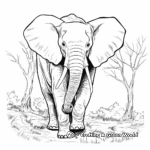 African Forest Elephant Coloring Pages for Artists 4