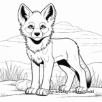 African Grey Wolf Coloring Pages 1