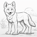 African Grey Wolf Coloring Pages 3