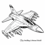 Agile F-16 Fighter Jet Coloring Pages 2
