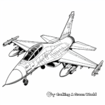 Agile F-16 Fighter Jet Coloring Pages 3