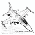 Agile F-16 Fighter Jet Coloring Pages 4