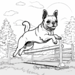 Agility Training French Bulldog Coloring Pages 4