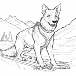 Alaskan Husky Sled Dog Coloring Pages 4