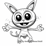 Alien Flying Cats: Outer Space Coloring Pages 3