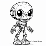Alien Skeleton Coloring Pages for Sci-Fi Fans 2