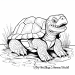 Alligator Snapping Turtle Coloring Pages 2