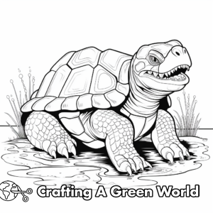 Snapping Turtle Coloring Pages - Free &amp; Printable!
