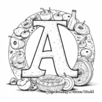 Alphabet Food Themed Coloring Pages 3