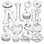 Alphabet Food Themed Coloring Pages 4