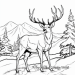 Alpine Elk Coloring Pages 4