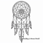 Alternative Geometry Dream Catcher Coloring Pages 1
