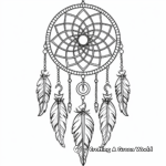 Alternative Geometry Dream Catcher Coloring Pages 2