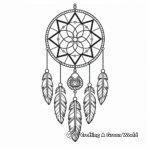 Alternative Geometry Dream Catcher Coloring Pages 4